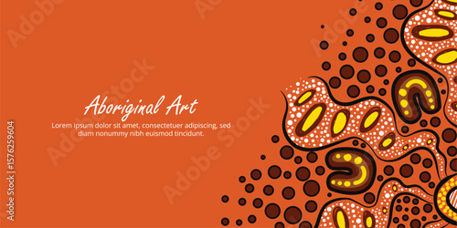 Aboriginal-style wall art featuring custom text capability