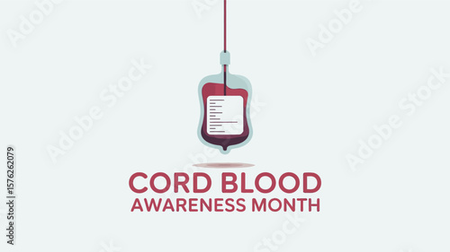 Cord Blood Awareness Month Medical Donation Illustration