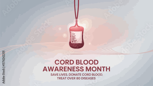 Cord Blood Awareness Month Medical Donation Illustration