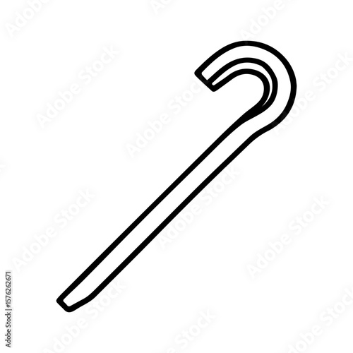 line icon crowbar vector on white background
Vector line icon on white background