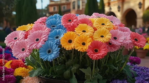 Wallpaper Mural Vibrant Gerbera Daisy Bouquet Torontodigital.ca