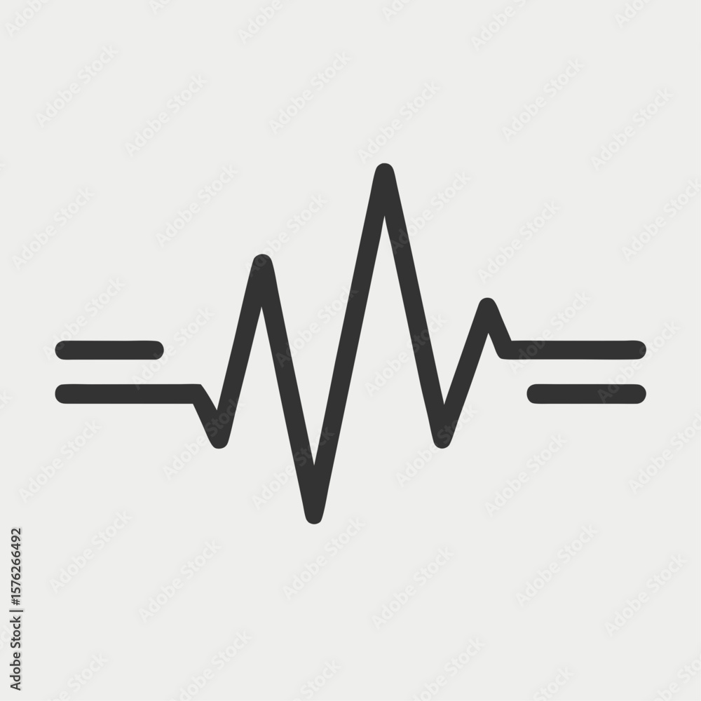 A black and white graphic of a wave with a heart in the middle. The graphic is meant to represent the heartbeat of a person A black and white graphic of a wave with a heart in the middle. The graphic is meant to represent the heartbeat of a person