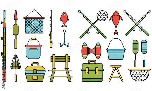 Fishing Man Catching Jumping Fish Silhouette vector 