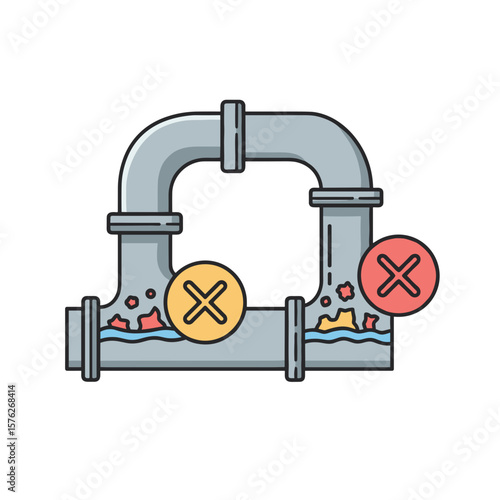 Internal Trouble. Septic pipe blockage warning