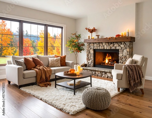 Cozy Autumn Living Room