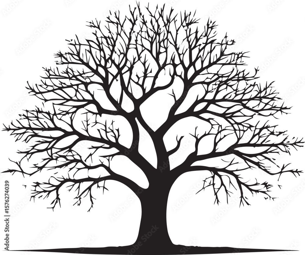 Obraz premium Tree silhouette Vector | Minimalist & Trendy Tree Silhouette Design | Unique & Stylish Tree Artwork for Vector design