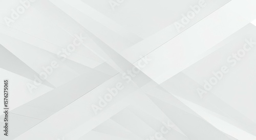 Abstract White Background with Intersecting Geometric Shapes