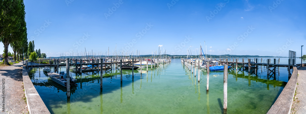 Naklejka premium Hafen, Insel Reichenau, Bodensee, Deutschland 