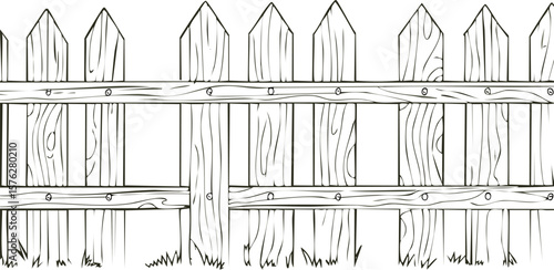 old wooden fence, weathered wood railing, farm yard garden fence, transparent background, cutout png.rustic, timber, weathered, fence, railing, background, brown, farm, clip, concepts, faded, grey, 