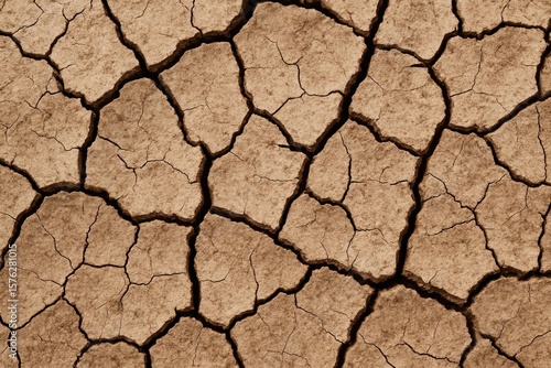 a close-up view of dry, cracked earth under the relentless sun
