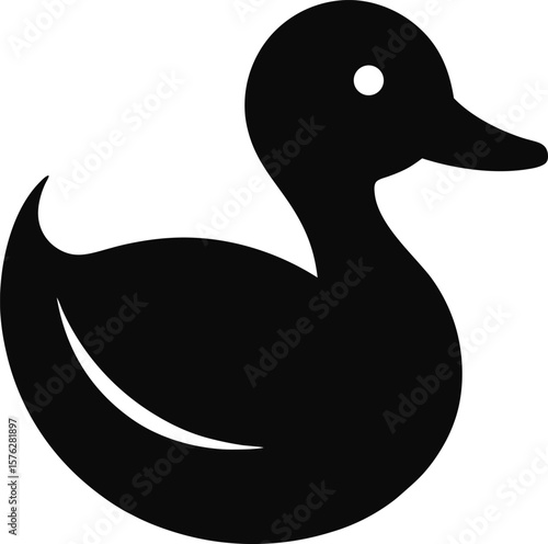 duck silhouette vector illustration