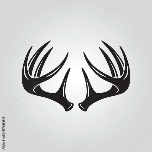 vintage whitetail deer hunting badge silhouette vector logo
