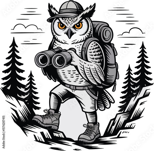 Wise Owl Explorer Adventure in the Mountain Peaks