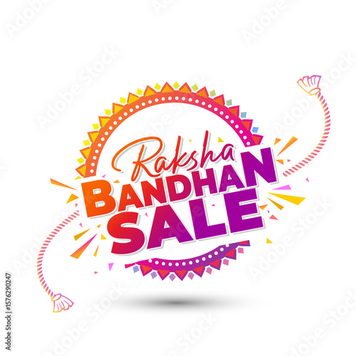 Indian festival Raksha Bandhan sale promotion design.