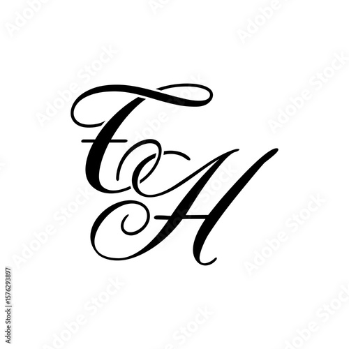 TH Monogram Cursive Logo