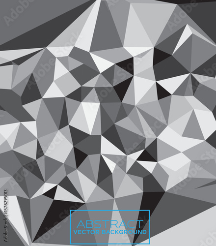 Vector background with interlocking multicolored triangles