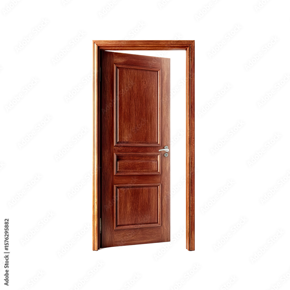 Wooden Door with Frame Open Design for Interior or Exterior Applications in Home and Office Settings Wooden Door with Frame Open Design for Interior or Exterior Applications in Home and Office Settings