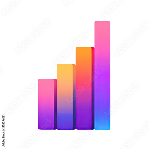 Colorful Gradient Bar Graph Representation of Data Growth and Business Success Metrics in Modern Style Free Download Colorful Gradient Bar Graph Representation of Data Growth and Business Success Metrics in Modern Style - GFXLoad