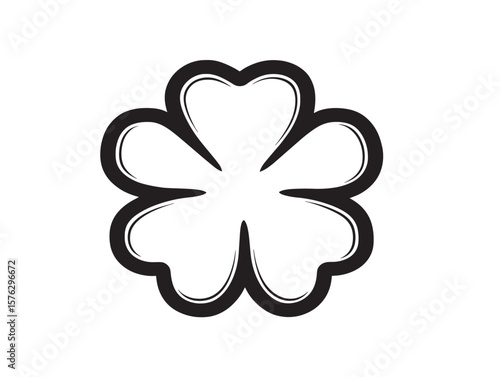 Botanical Clover Leaf Design for Eco-Themed Media