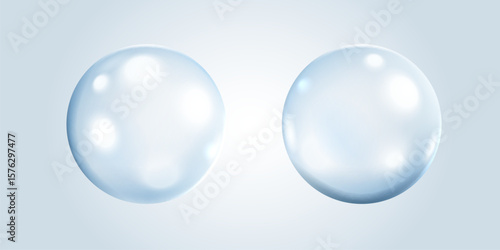Air bubble from water, set element. Vector illustration
