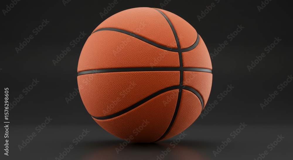 Fototapeta premium basketball ball isolated on black