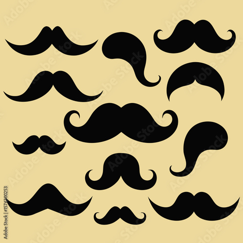 seamless pattern with mustache