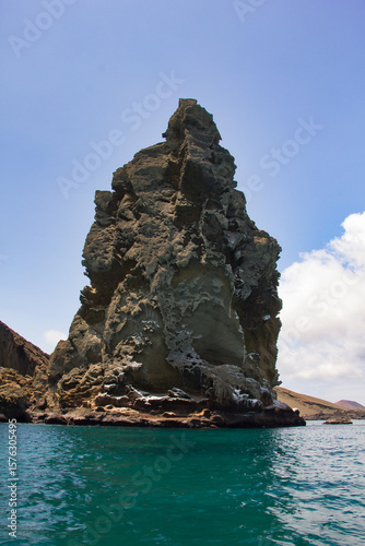 Ikonischer Pinnacle Rock auf Bartolomé Insel, Galapagos