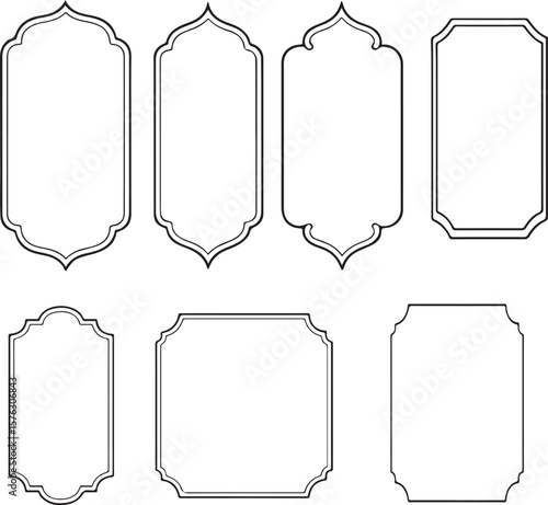 Label Frame Vector Set – Blank Vintage Border Templates for Tags, Cards, and Crafts