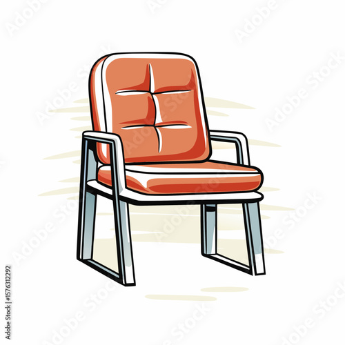 Modern Interview Chair with Comfortable Upholstery for Office Spaces, Waiting Areas, Professional Interviews, Interior Design Blogs, and Furniture Catalogs  