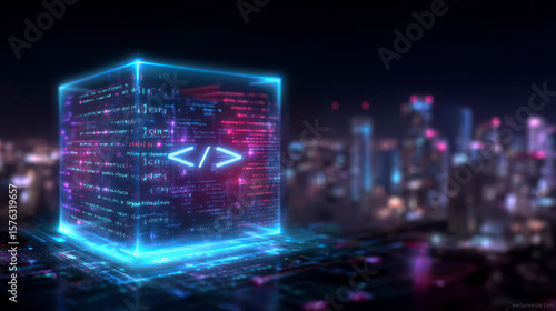 Abstract illustration set depicting application software development concepts including low code development e commerce quality assurance bug fixing and online shopping app coding.