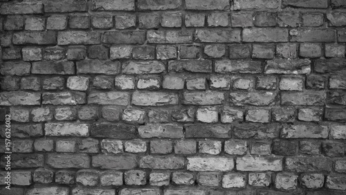 texture of old gray brick wall close up