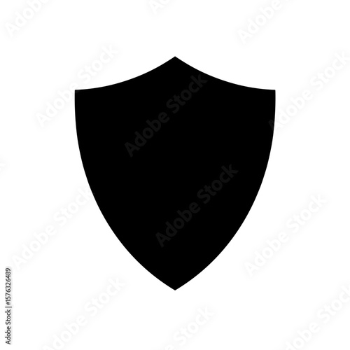 Free Download Black shield icon in simple flat design   - GFXLoad
