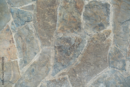 Background from natural stone slabs of various shapes