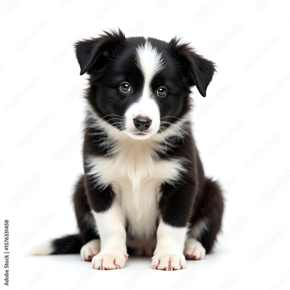 Cute Border Collie Puppy Isolated on Transparent Background – Fluffy Pet Portrait for Stock and Branding Cute Border Collie Puppy Isolated on Transparent Background – Fluffy Pet Portrait for Stock and Branding