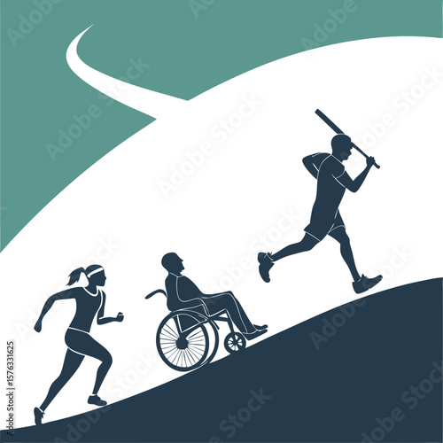 Dynamic Speed: A Sprinter in Motion, Representing Rapid Progress, Athleticism, and the Force of Momentum in Competitive Endeavors