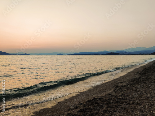 Wallpaper Mural beautiful landscape of a sandy beach on the sea Torontodigital.ca