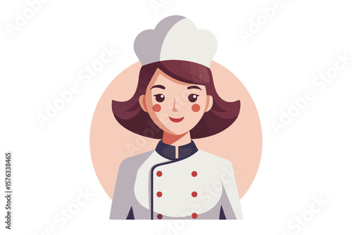 Culinary Artisan: A skilled chef, radiating professionalism and passion for the culinary arts, is presented against a softly-lit backdrop, her attire reflecting dedication. 