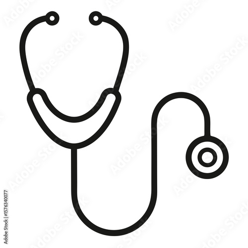 stethoscope on white background
