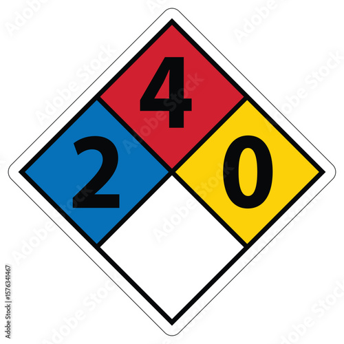 NFPA Safety Hazard Symbol with Number 240 in Colorful Background Design