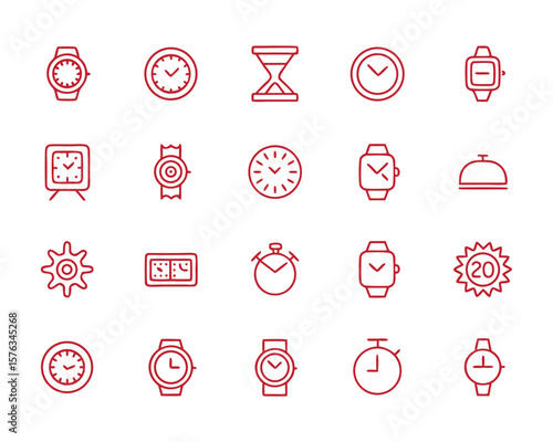 Watch icon set