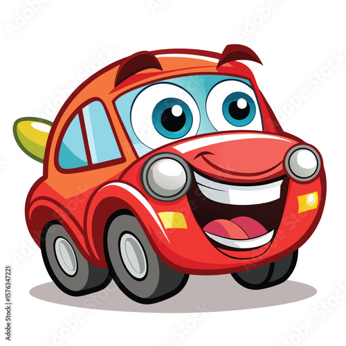 Happy Red Car Smiles