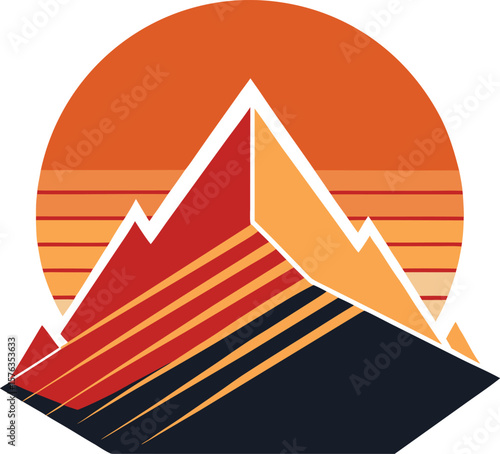 vector illustration of pyramids