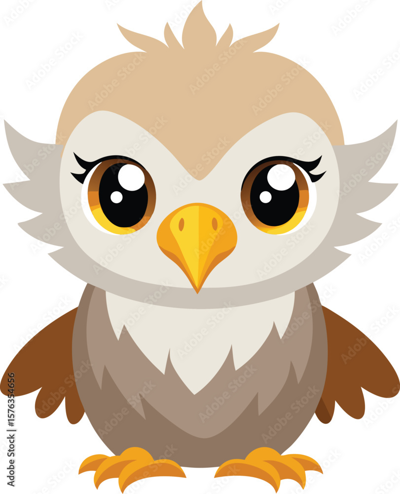 Fototapeta premium owl on white background