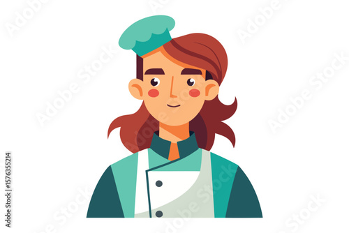 Chef's Pride: A chef, radiating culinary passion, embodies expertise and dedication, inviting diners to experience gastronomic delight through impeccable service and exquisite creations.