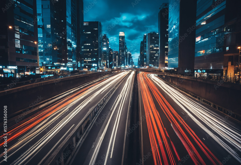 Fototapeta premium traffic at night