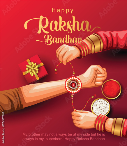 Indian festival happy raksha bandhan concept. Rakhi celebration in india. abstract vector illustration design