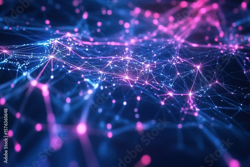 abstract digital AI neural network visualization