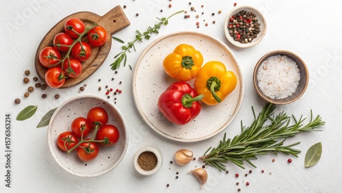 Wallpaper Mural Fresh colorful vegetables for a healthy salad on a rustic wooden board Torontodigital.ca