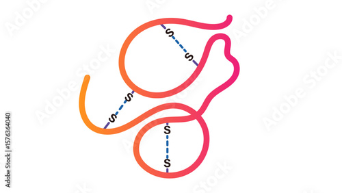 Protein 3D Structure: Disulfide Bonds and Tertiary Folding Vector Illustration