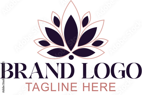 Elegant Lotus Petal Logo Design